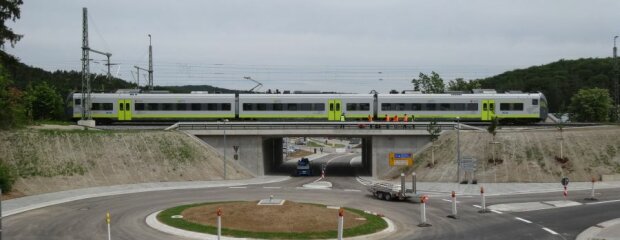 Bahnüberführung Parsberg nach Umbau Bahnüberführung Parsberg nach Umbau